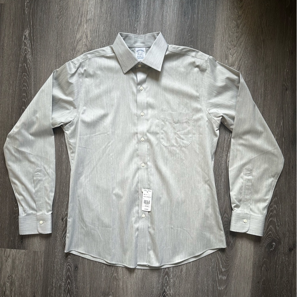 Brooks Brothers Grey Regent Fit Dress Shirt